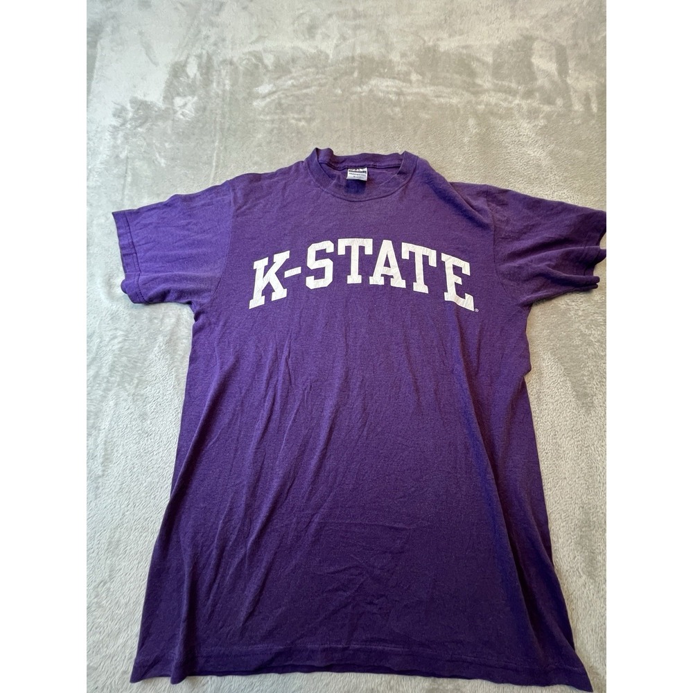 Kansas State Wildcats K-State Adult T Shirt M Purple NCAA College Graphic